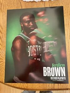 2024 Boston Celtics Playoff Poster Jaylen Brown Rd 1 Game 2 Miami Heat 4/24/24