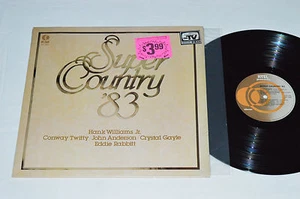 SUPER COUNTRY `83 LP K-Tel WC-365 Hank Williams Conway Twitty Crystal Gayle+ NM - Picture 1 of 4