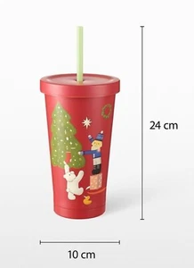 Bicchiere Starbucks 18 oz acciaio inox Natale festa regalo collezione venditore USA - Foto 1 di 11