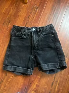 Pantaloncini neri Old Navy donna OG dritti sbiaditi taglia 0 vita alta anni 90 estivi classici - Foto 1 di 8