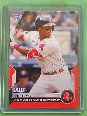 2022 Topps Now RED Parallel 04/10 Jeter Downs 🔥Call Up🔥#553 Red Sox - Image 1 of 4