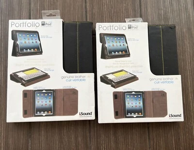 TWO iSound New Genuine Leather iPad and/or iPad Keyboard Portfolio - Image 1 of 4