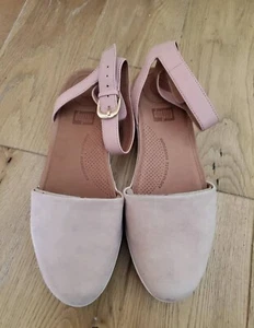 FitFlop Cova Suede Pale Pink Back-strap Sandals Size 5.5 - Imagen 1 de 7