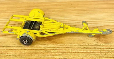 Matchbox King Size Yellow Flatbed Car Trailer 5” Length 1970 Diecast - Image 1 of 4