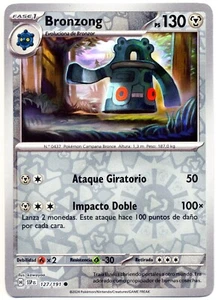 Pokémon BRONZONG 127/191 Reverse Holo Chispas Fulgurantes SSP ES Español Card NM - Imagen 1 de 2