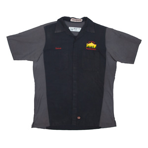 RED KAP Worker Shirt Black Short Sleeve Mens M