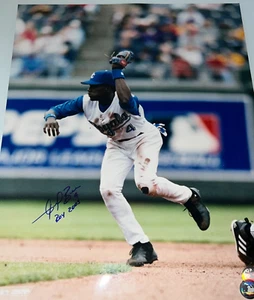 ANGEL BERROA KANSAS CITY ROYALS AL ROY 2003 ACTION SIGNED 16x20 - Picture 1 of 1