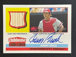JOHNNY BENCH/25 EN TARJETA JUEGO AUTOMÁTICO RELIQUIA USADA SSP 2025 TOPPS HERENCIA BÉISBOL - Imagen 1 de 2
