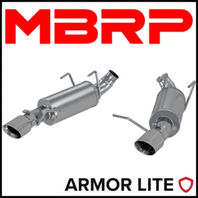 MBRP Armor Lite 3" Axle-Back Exhaust System fits 2011-2014 Ford Mustang 3.7L V6 - Image 1 of 2