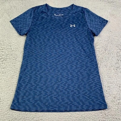 Camisa Under Armour Mujer Extra Pequeña Azul Rayas Ligera Activa Damas Foto 1 de 4