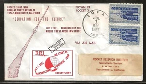 1957 US Raketenpost RRI - Start der IGY Rakete 3 - EZ 20C3a - Bild 1 von 2