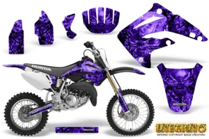 HONDA CR 85 03-07 GRAPHICS KIT CREATORX DECALS STICKERS INFERNO PURPLE - Picture 1 of 1
