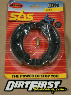 NOS SBS Brake Shoes Set pn 2183 Vintage Kawasaki KDX250 KLX 250 KX KDX 125 MX - Image 1 of 3