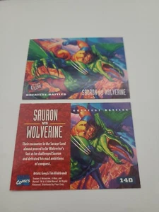 Sauron vs Wolverine Greatest Battles 95 Fleer Ultra Marvel Card # 140 - Foto 1 di 2