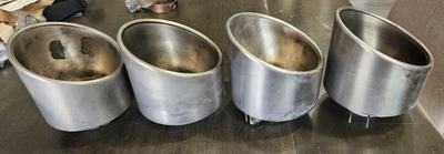 Genuine OEM Nissan R35 GT-R GTR Titanium Exhaust Tips 4 Pieces *Blemished* - Image 1 of 4