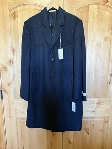 New Michael Kors Kavon Charcoal Grey Wool Blend Overcoat - Size 44R - Picture 1 of 10
