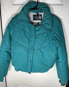 Vintage The North Face Women’s Size 14 Rare Puffer Ski Jacket Coat Full Zip Snap - Picture 1 of 9
