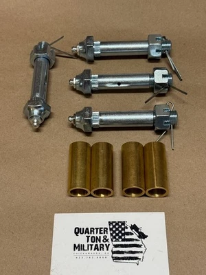 Jeep Willys CJ2A CJ3A temprano MB GPW perno de resorte + kit de buje Foto 1 de 2