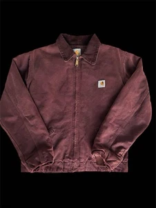 Giacca Carhartt Detroit rosso vino taglia S vintage Giappone - Foto 1 di 8