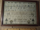 Beautiful, Framed, Antique Sampler, 1803.