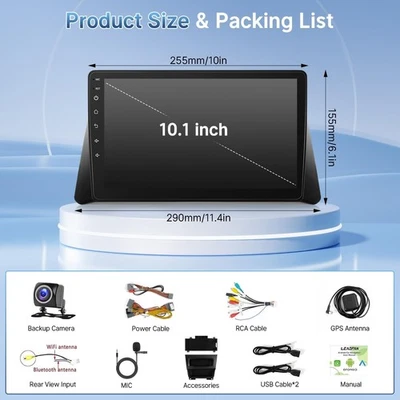 10.1" Car Stereo for Honda Accord 2008–2013 CarPlay Android Auto + Camera New - Image 1 of 4