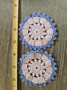 Vintage Konvolut 12 handgefertigte kleine Deckchen - Bild 1 von 6