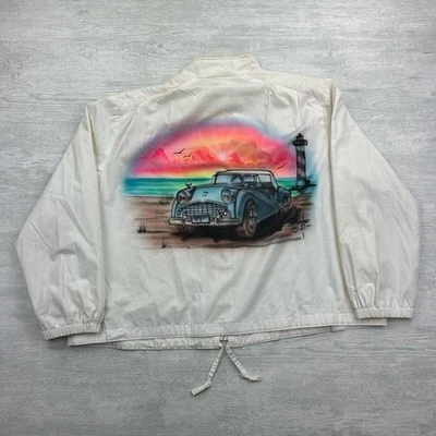 Chaqueta de aerógrafo vintage para hombre 2XL coche clásico Hot Rod arte años 80 graffiti Foto 1 de 4