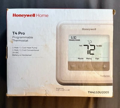 Honeywell T4 Pro Programmable Thermostat - TH4110U2005/U - Image 1 of 4