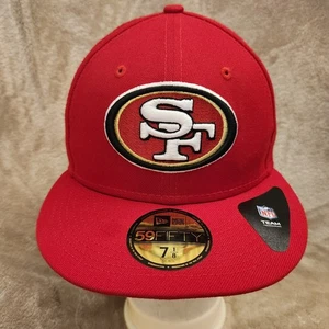 Gorra ajustada New Era 59fifty de los 49ers de San Francisco talla 7 1/8 logotipo equipo Niners NFL - Imagen 1 de 7