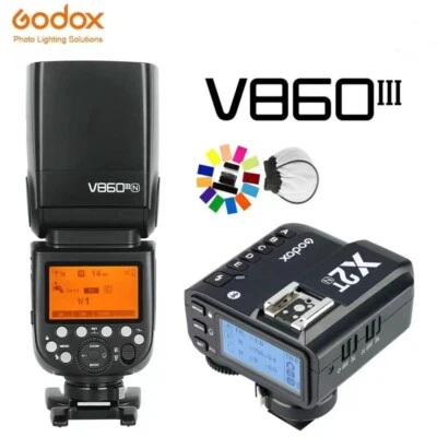 Godox V860III-N 2.4G TTL HSS Flash Speedlite Light+X2T-N Trigger For Nikon - Image 1 of 4