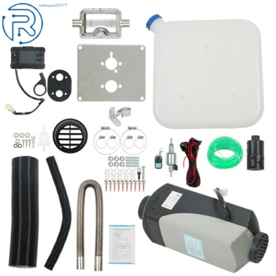 Calentador de aire diésel 12V 5KW control remoto tanque de 10L 5000W para camiones barco remolque Foto 1 de 4