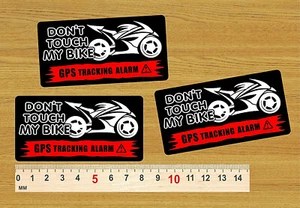 3 X Dont Touch My Bike GPS Seguimiento Alarma Advertencia Letrero Bicicleta Negro + - Imagen 1 de 1