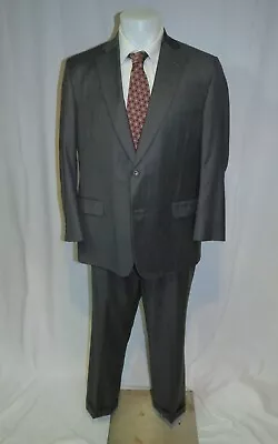 Paul Stuart Stuart III Charcoal Striped Super 150 Recent Two Button Suit 44R - Image 1 of 4