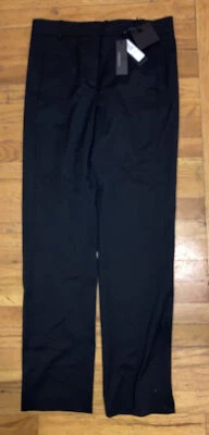Auténtico Nuevo con Etiquetas Versace Negro Pantalones Pantalones Mujer A77063 Lana Poliéster Talla 42 EE. UU. 8 Foto 1 de 4