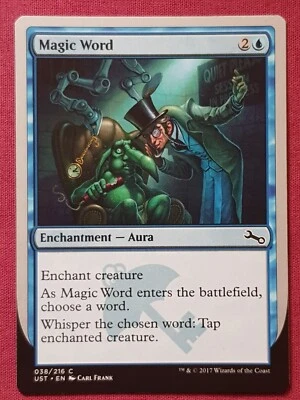 Magic The Gathering UNSTABLE MAGIC WORD blue card MTG - Image 1 of 2