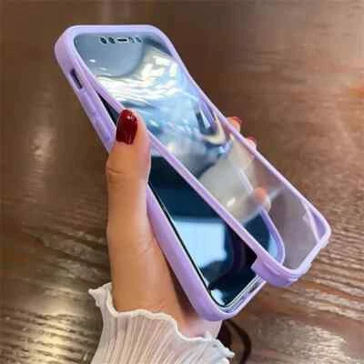 For iPhone 16 15 Plus 14 13 12 Pro Max 360 Full Body Front Clear Silicone Case - Image 1 of 4