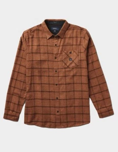 NWT Mens Roark Nordsman Light Lightweight Long Sleeve Snap Flannel Rust Sz Small - Picture 1 of 6