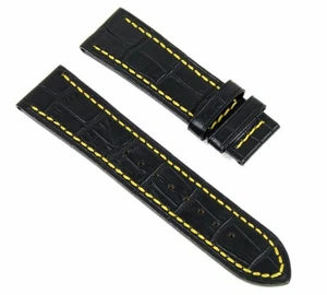 Festina Correa de Reloj Cuero Banda 23mm Negro / Amarillo F16232/3 F16232 - Imagen 1 de 2