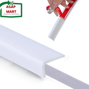 Peel and Stick Vinyl Corner Trim，20Ft L-Shape Tile outside Corner Molding Vinyl  - Picture 1 of 12