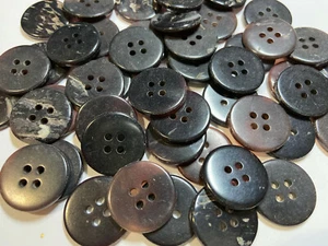 Japanese "KEY SHELL" #100 Brown/Black 11mm 18mm 20mm 23mm 25mm 4hole - Picture 1 of 17