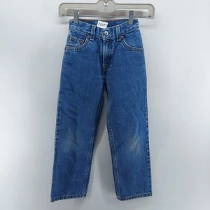 Levi’s 550 Jeans Boy Size 7X  Relaxed fir slim Adjustable Waist Denim light blue - Picture 1 of 9