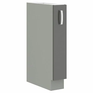 Küche Bianca Grey Hochglanz Grau Unterschrank 15 cm Schrankauszug Küchenschrank - Bild 1 von 4