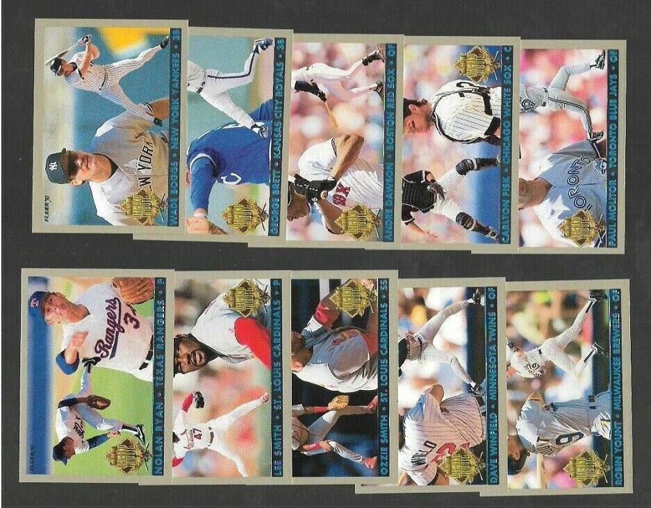 NOLAN RYAN 1993 Fleer/Tributo Diamante/Juego de 10 cartas - George Brett Ozzie Foto 1 de 1