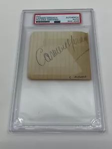 Carmen Miranda Brazilian Singer Dancer signed Autogramm Matchbook PSA DNA - Bild 1 von 2
