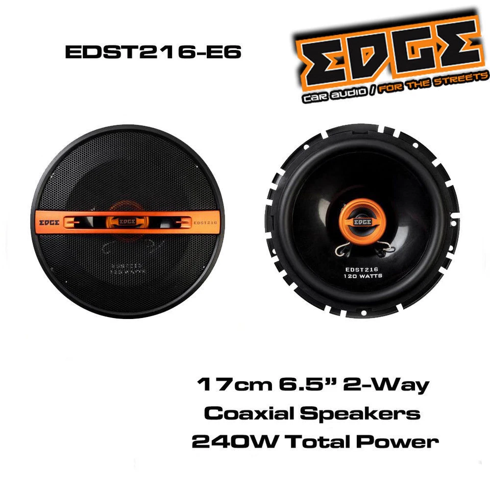 Edge EDST216-E6 - 17cm 6.5" 2-Way Coaxial Speakers 240 Watts Total Power - Image 1 of 1