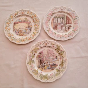 3 x Royal Doulton Brambly Hedge "Homes & Work Places of Mice" Series of Plates - Picture 1 of 11