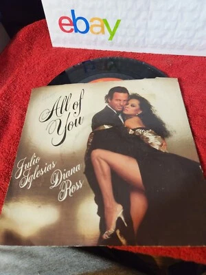 JULIO IGLESIAS DIANA ROSS ALL OF YOU /LAST TIME 45 RPM RECORD IN PICTURE SLEEVE Foto 1 de 4