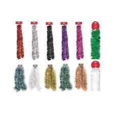 Traditional 2 Meter Christmas Tinsel 13 Colours To Choose Inc Gold Red Silver &