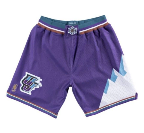 100% Authentic Mitchell Ness 96 97 Utah Jazz HWC Shorts Size Medium 40 NWT Cover
