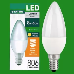 Vela LED REGULABLE 8W (=60W) SES E14 2700K Bombillas Blanco Cálido Lámparas - Imagen 1 de 3